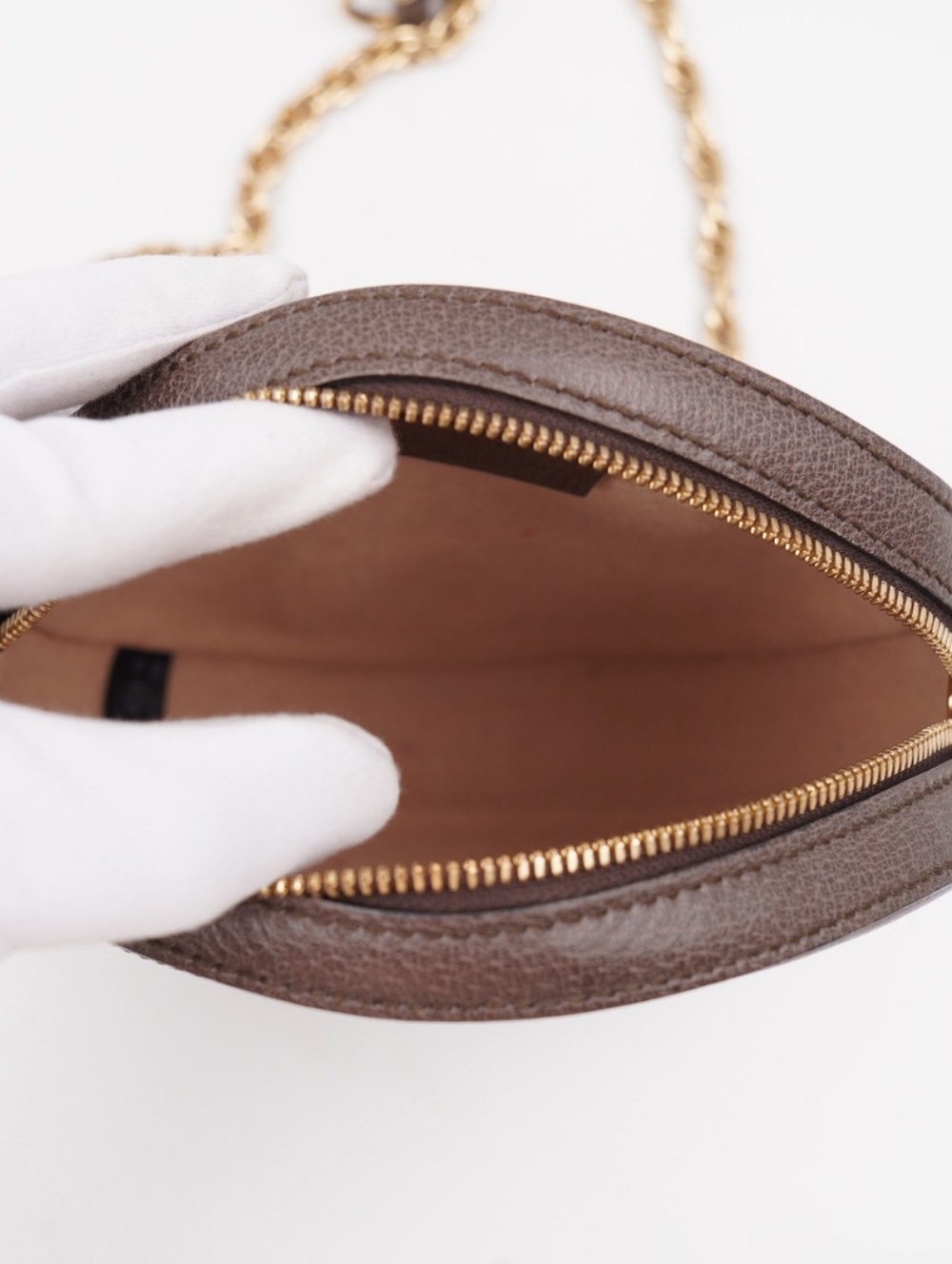 CG52 💗 Gucci Ophidia Mini Round Shoulder Crossbody Bag - Picture 12 of 13